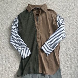 Zara Collared Tunic Shirt, XS